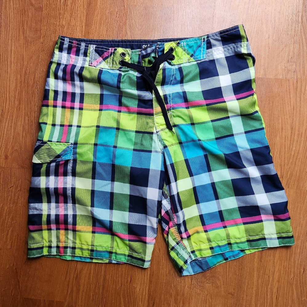 Plaid Swim Shorts